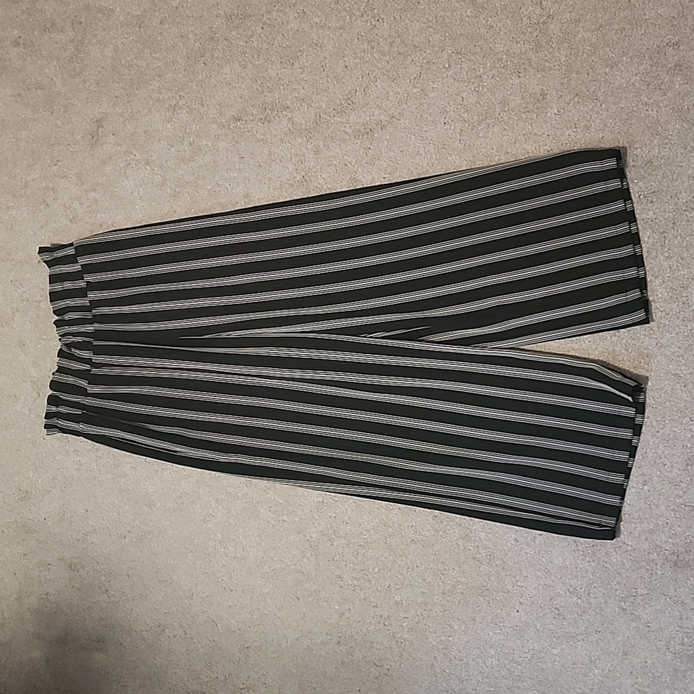 Zara Navy Strips Trousers